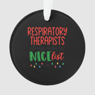 Christmas Respiratory therapist, therapy Ornament