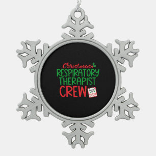 Christmas Respiratory therapist, therapy   Snowflake Pewter Christmas Ornament