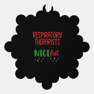 Christmas Respiratory therapist, therapy Tree Decoration Card