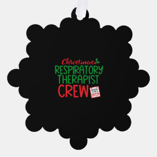 Christmas Respiratory therapist, therapy Tree Decoration Card