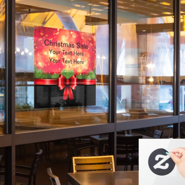Christmas Retail Store Window Promotional Window Cling (Restaurant Window)