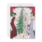 Christmas Retro Art Deco Vintage Elegant Ladies