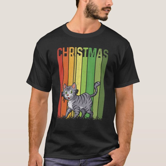 Christmas Retro Bobcats Cute Group Matching Xmas H T-Shirt (Front)
