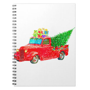 Christmas Retro Car Holiday Notebook