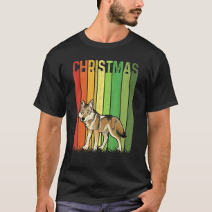 Christmas Retro Coyote Cute Group Matching Xmas Ho T-Shirt