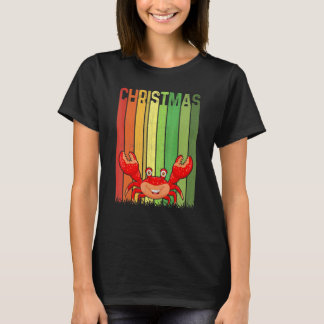 Christmas Retro Crab Cute Group Matching Xmas Holi T-Shirt