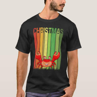 Christmas Retro Crab Cute Group Matching Xmas Holi T-Shirt