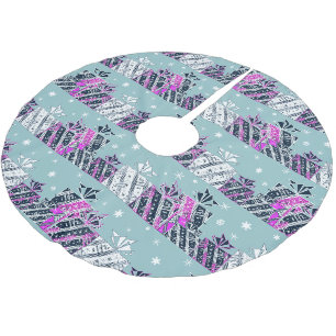 Christmas retro gift colourful brushed polyester tree skirt