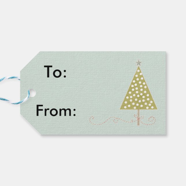 christmas retro gift tags (Back Horizontal)