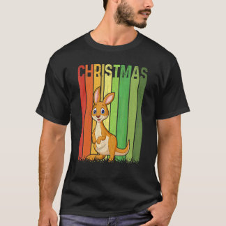 Christmas Retro Kangaroo Cute Group Matching Xmas  T-Shirt