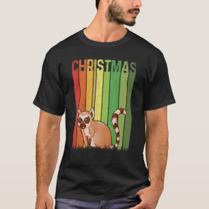 Christmas Retro Lemur Cute Group Matching Xmas Hol T-Shirt