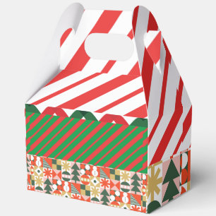 Christmas Retro Pattern Favour Box