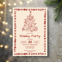 Christmas retro sketch grand millennial party