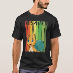 Christmas Retro Snail Cute Group Matching Xmas Hol T-Shirt
