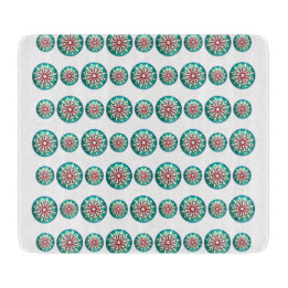 Christmas Retro Style Glass Kitchen Cutting Board