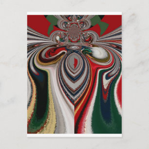 Christmas Retro Vintage Texture Abstract Art Print Holiday Postcard