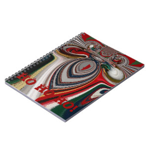 Christmas Retro Vintage Texture Abstract Art Print Notebook