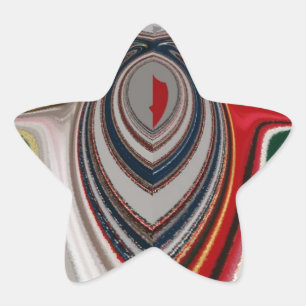 Christmas Retro Vintage Texture Abstract Art Print Star Sticker