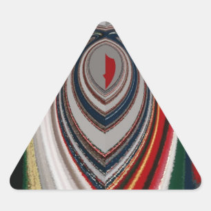 Christmas Retro Vintage Texture Abstract Art Print Triangle Sticker