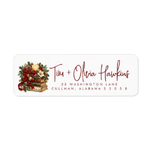Christmas Return Address Label