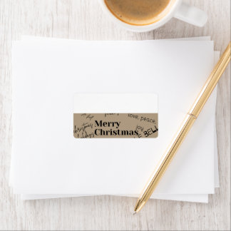 Christmas return address label
