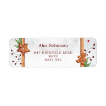Christmas return address label