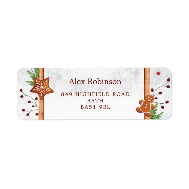 Christmas return address label (Front)