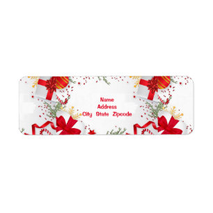 Christmas Return Address Label