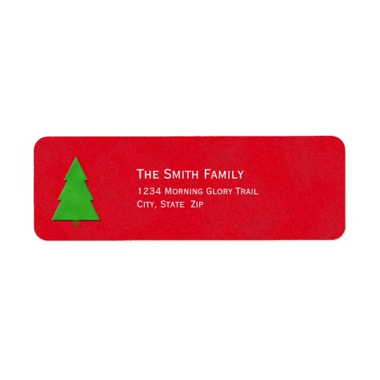 Christmas Return Address Label