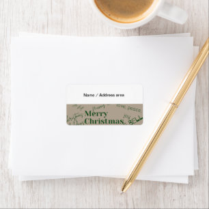 Christmas return address label