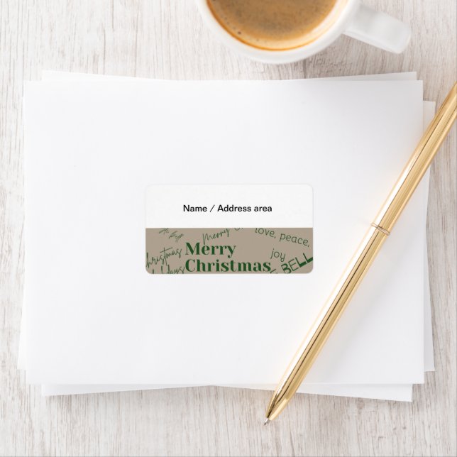 Christmas return address label (Insitu)