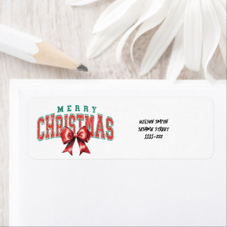 Christmas Return Address Label