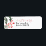 Christmas Return Address Label Holly & Berries<br><div class="desc">Designed to coordinate with my holiday collection,  this Christmas return address label features elegant watercolor holly and berries in shades of red and green. Personalise with your name and address. Perfect for the holidays and Christmas weddings. To order more return address labels and holiday botanical designs visit www.zazzle.com/lovelypaperboutique</div>