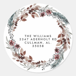Christmas Return Address Label Seal