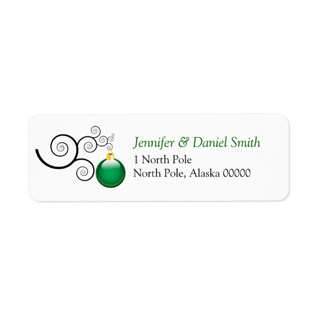 Christmas Return Address Labels (Front)