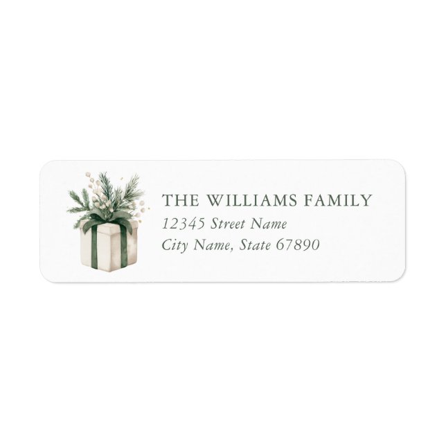 Christmas Return Address Labels (Front)