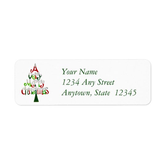Christmas Return Address Labels