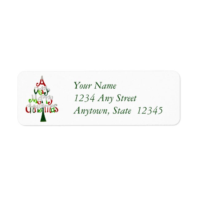 Christmas Return Address Labels (Front)