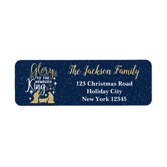 Christmas Return Address Labels (Nativity) (Front)