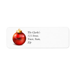 Christmas Return Address Labels Ornament