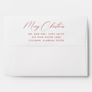 Christmas Return Address on Back Flap Envelope