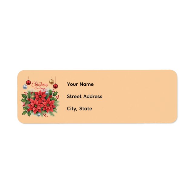 Christmas Return Address Template (Front)
