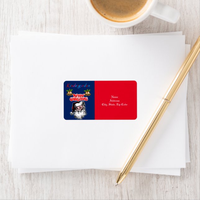 Christmas Return/ Shipping  Address Label, Kinder Label (Insitu)