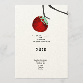 Christmas reunion winter family tree invitation