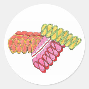Christmas Ribbon Candy Candies Holiday Stickers