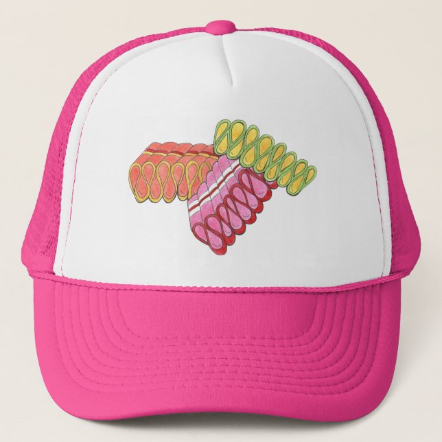 Christmas Ribbon Candy Colourful Holiday Hat (Front)