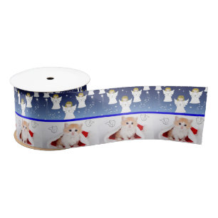Christmas Ribbon, Christmas Angel Satin Ribbon