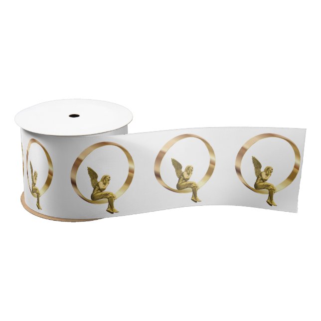 Christmas Ribbon, Christmas Angel Satin Ribbon (Spool)