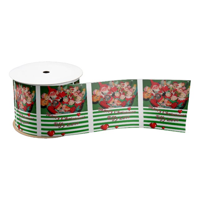 Christmas Ribbon, Elf Satin Ribbon (Spool)