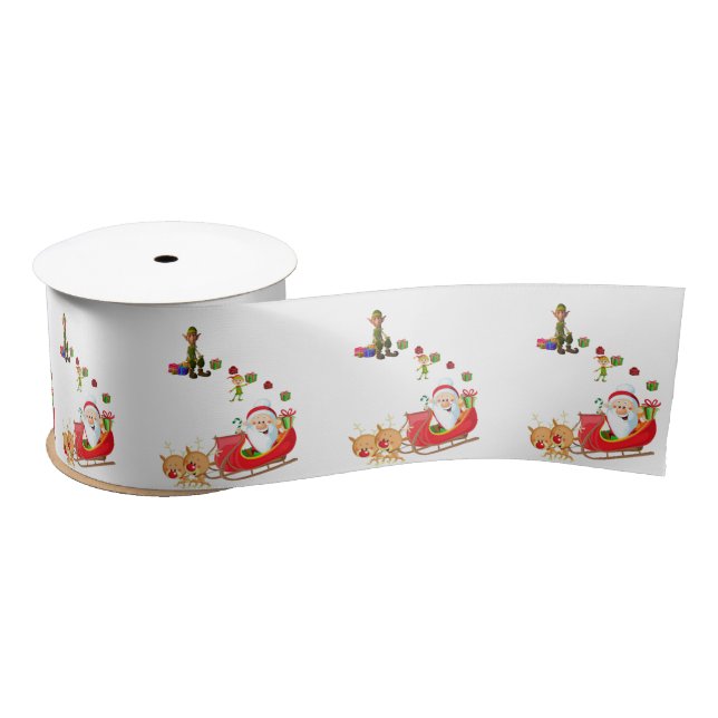 Christmas Ribbon, Elf Satin Ribbon (Spool)